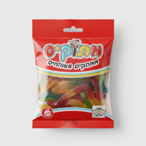 גומי מתוקיס נחש צבעוני חלק